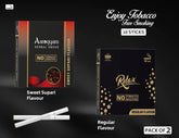 Aarogyam Herbals Pack Of 2 Flavours 100% Tobacco & Nicotine Free Cigarette For Relieve Stress & Mood Enhance Product Relax Regular, Sweet Supari - 10 Sticks X 2 Packets